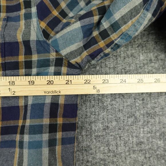 Carbon 2 Cobalt Jacket Mens Medium Blue Plaid Sherpa Lined Flannel Shacket Adult - Picture 10 of 12